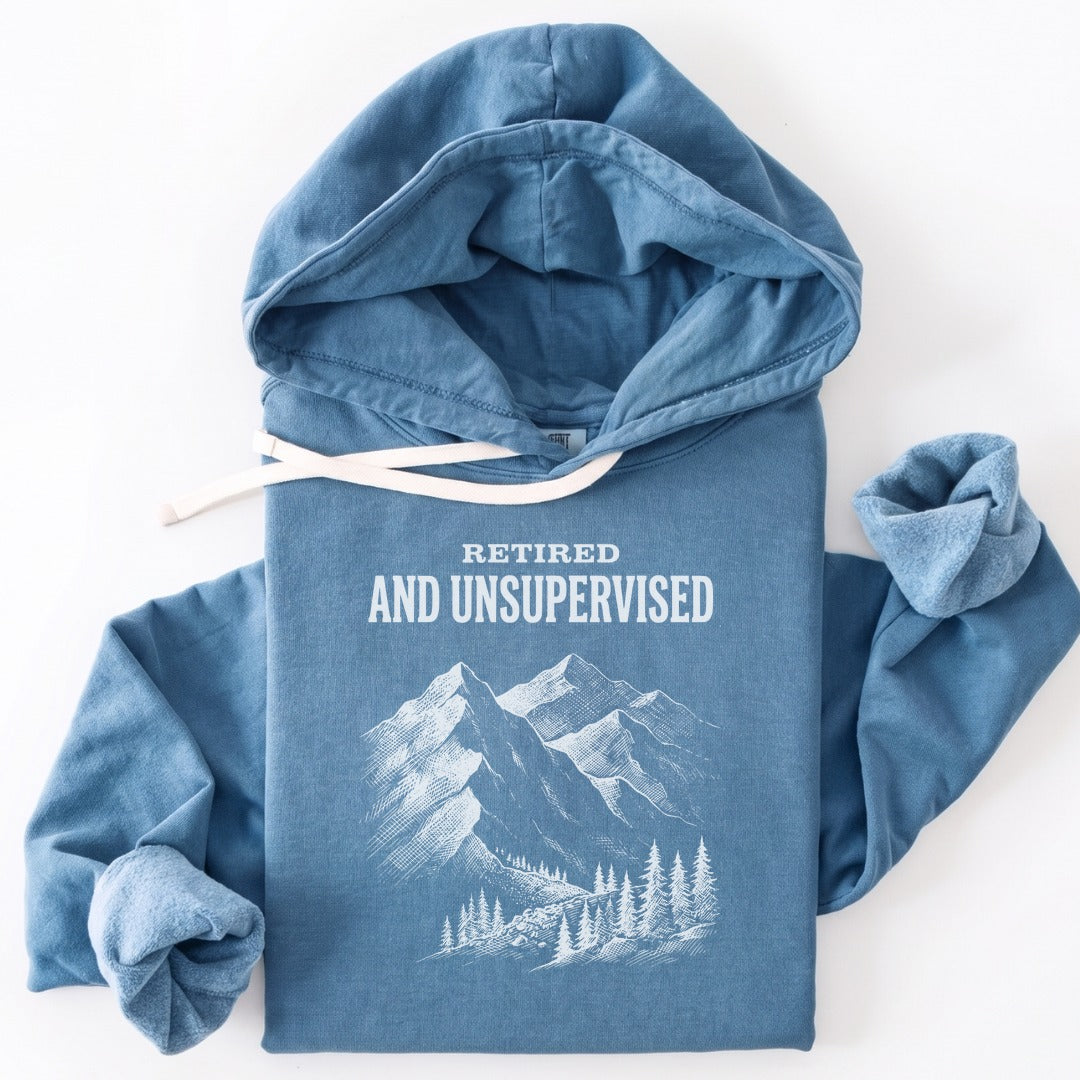 Hoodie Blue Jean / S Retired and Unsupervised Premium Hoodie