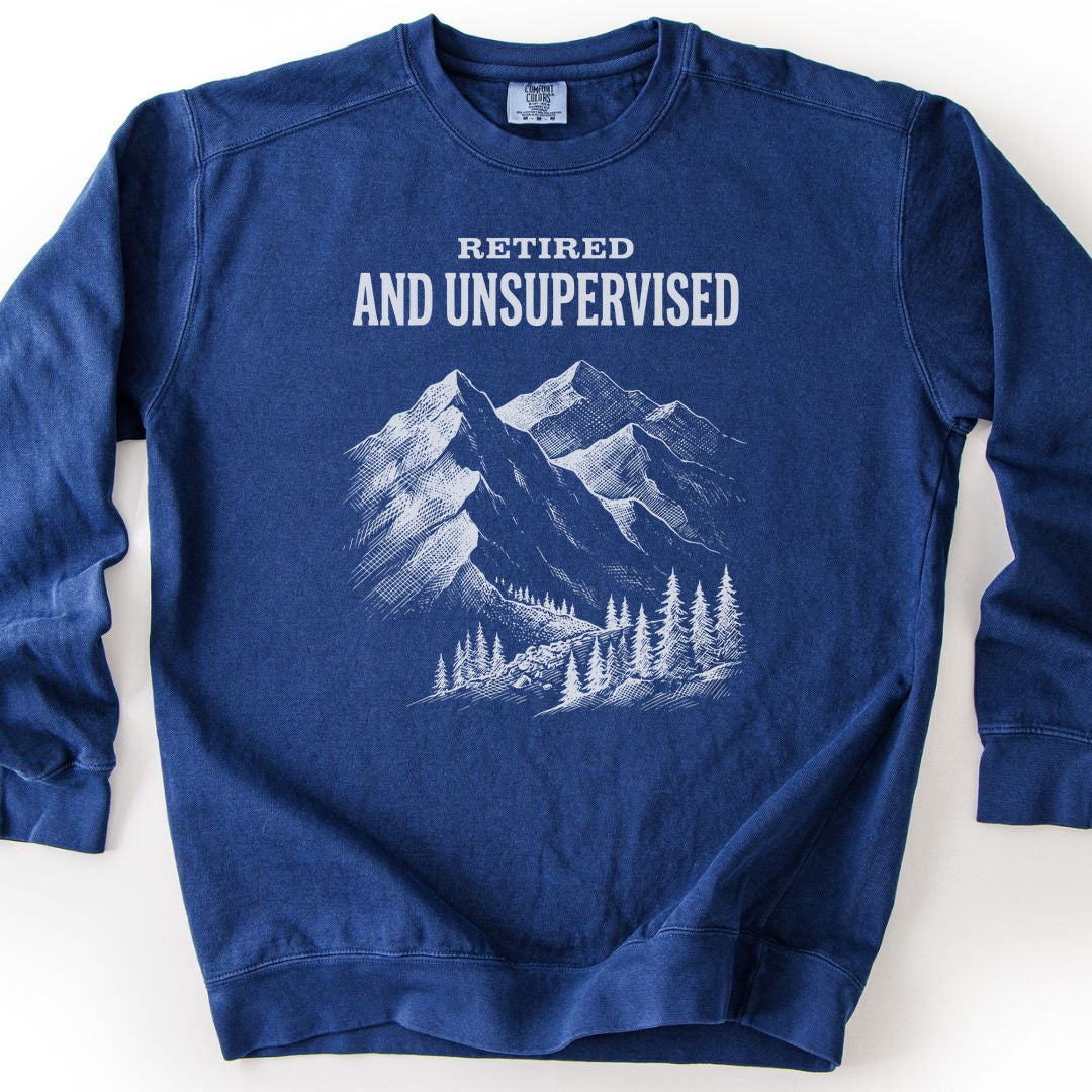 Retired and Unsupervised Premium Sweatshirt - True Navy