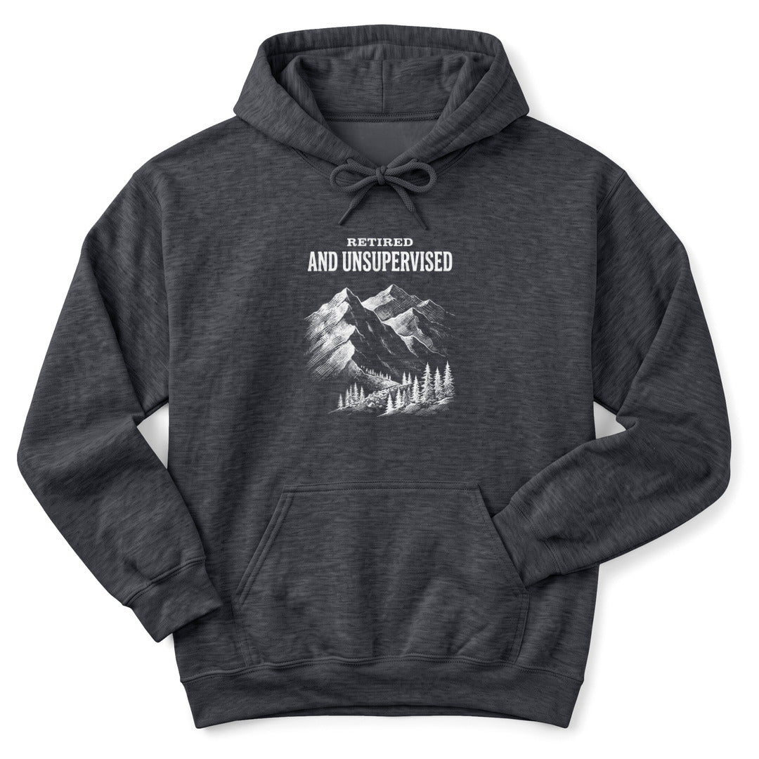 Hoodie Dark Heather / S Retired and Unsupervised Hoodie