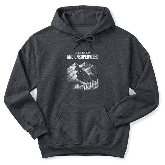 Hoodie Dark Heather / S Retired and Unsupervised Hoodie