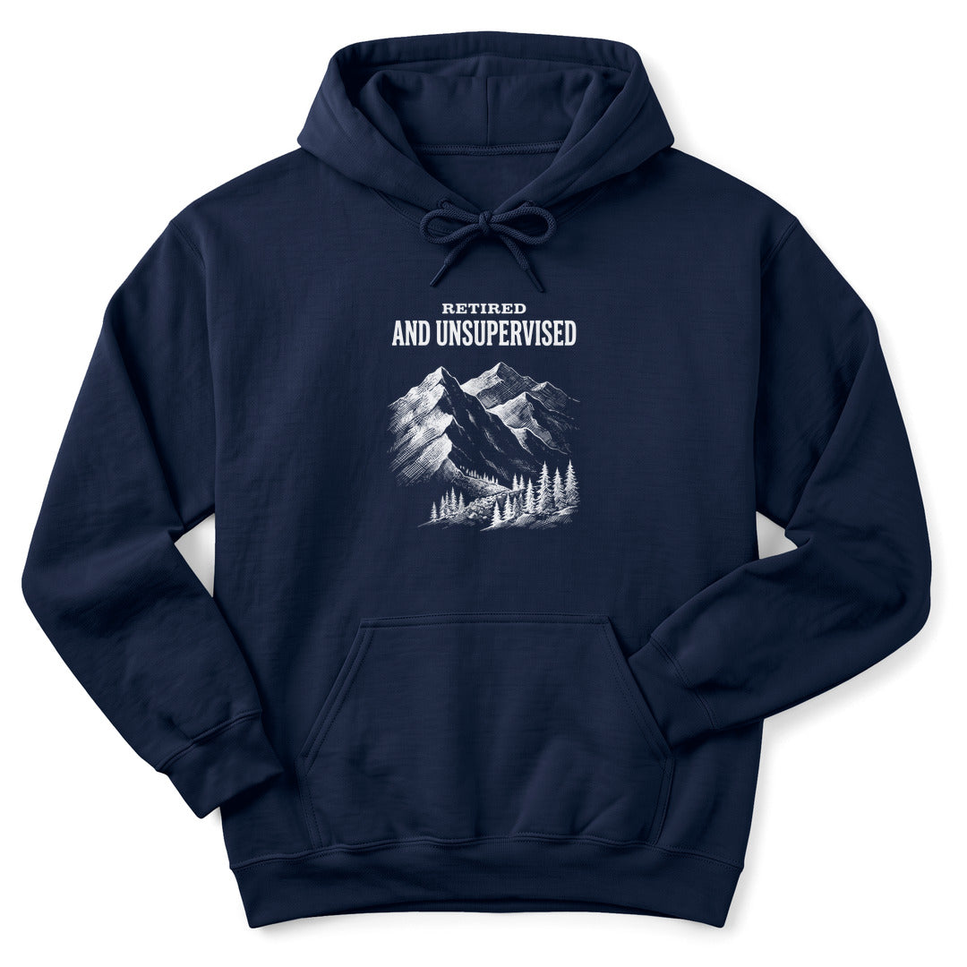 Hoodie Navy / S Retired and Unsupervised Hoodie