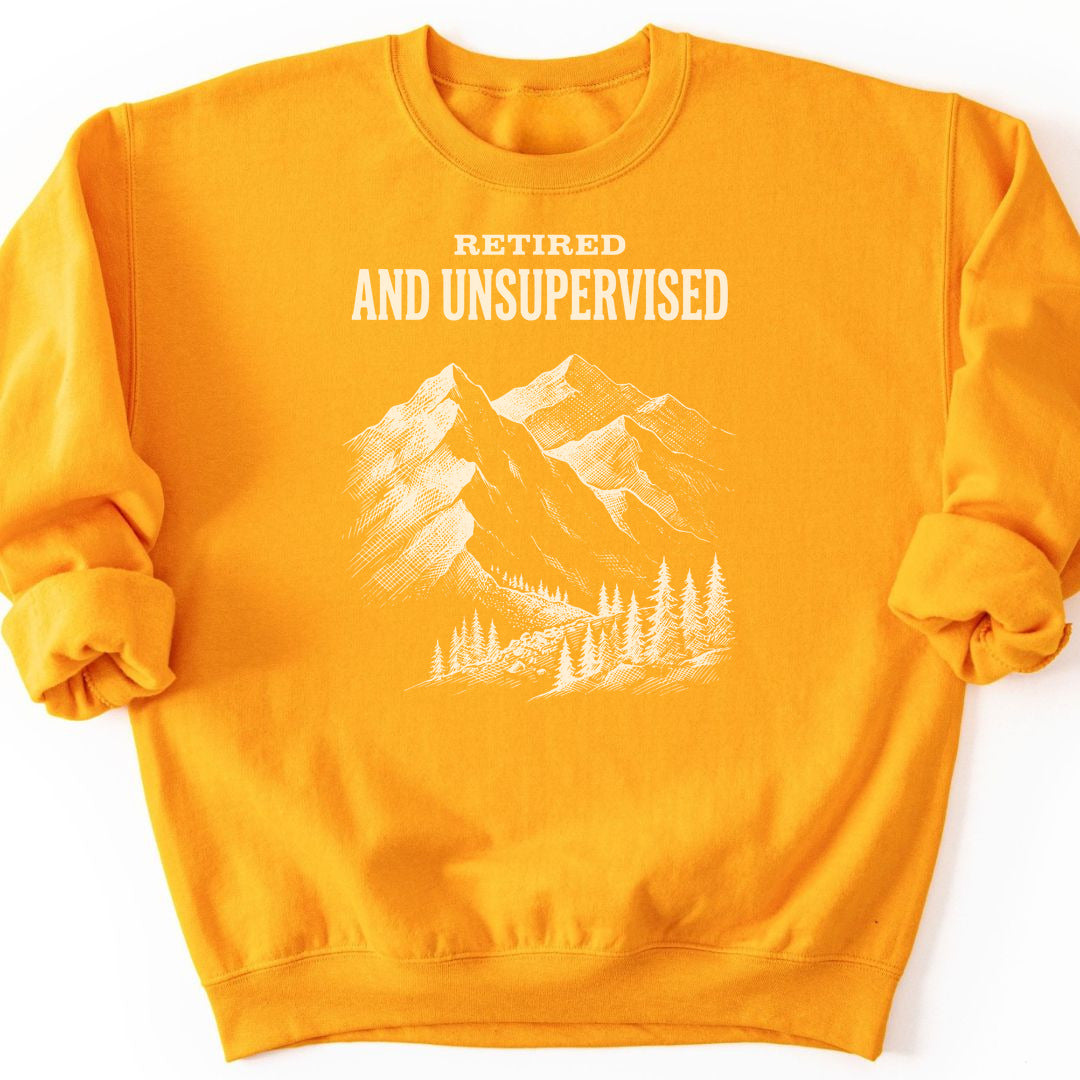 Retired and Unsupervised Sweatshirt - Gold