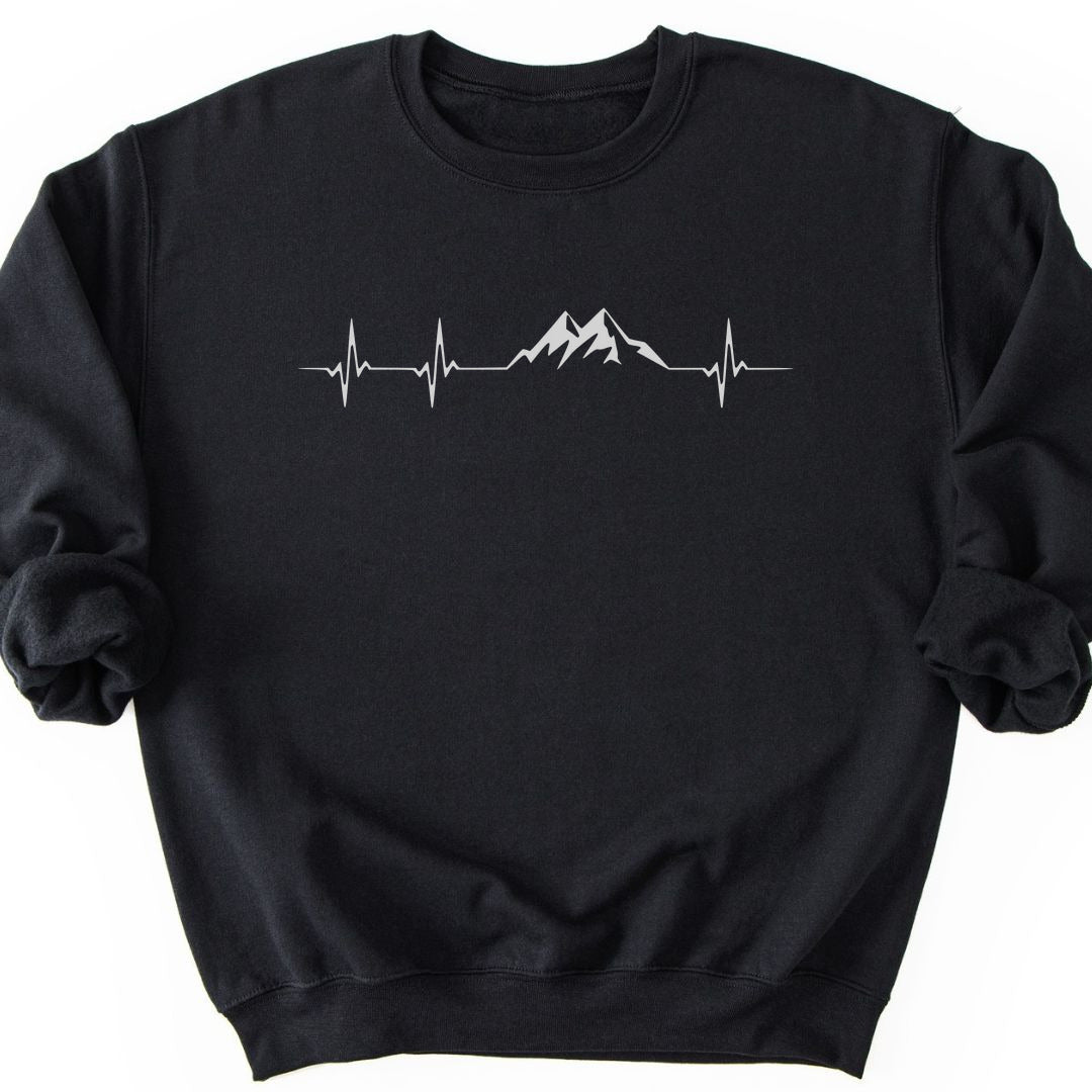 Mountain Pulse Minimalist Sweatshirt - Black