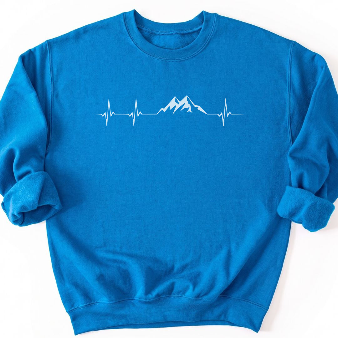 Mountain Pulse Minimalist Sweatshirt - Sapphire