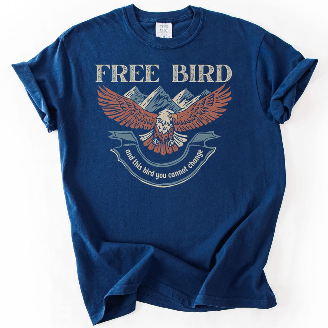 T-Shirt Navy / S Free Bird Premium