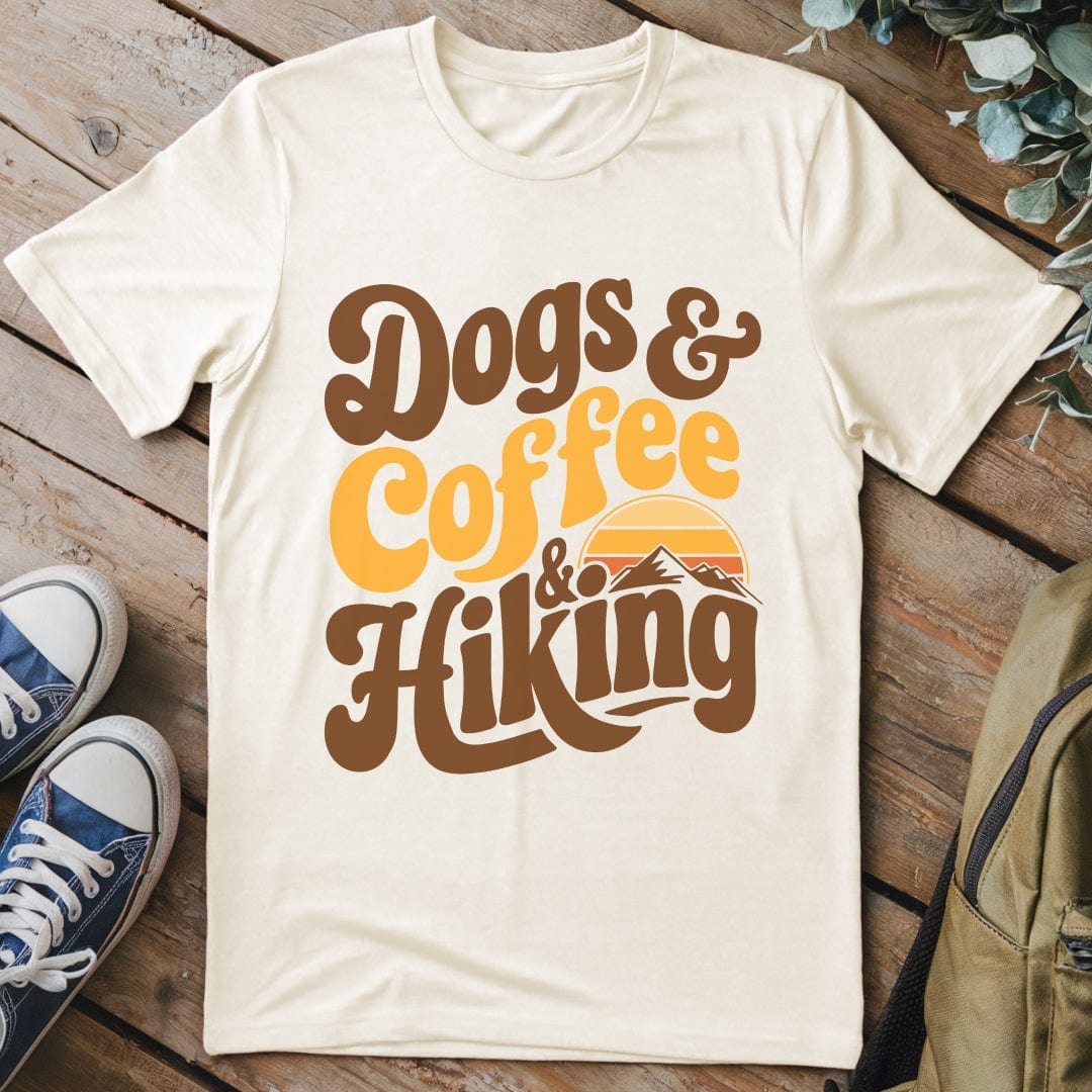 T-Shirt Natural / S Dogs Coffee & Hiking T-Shirt