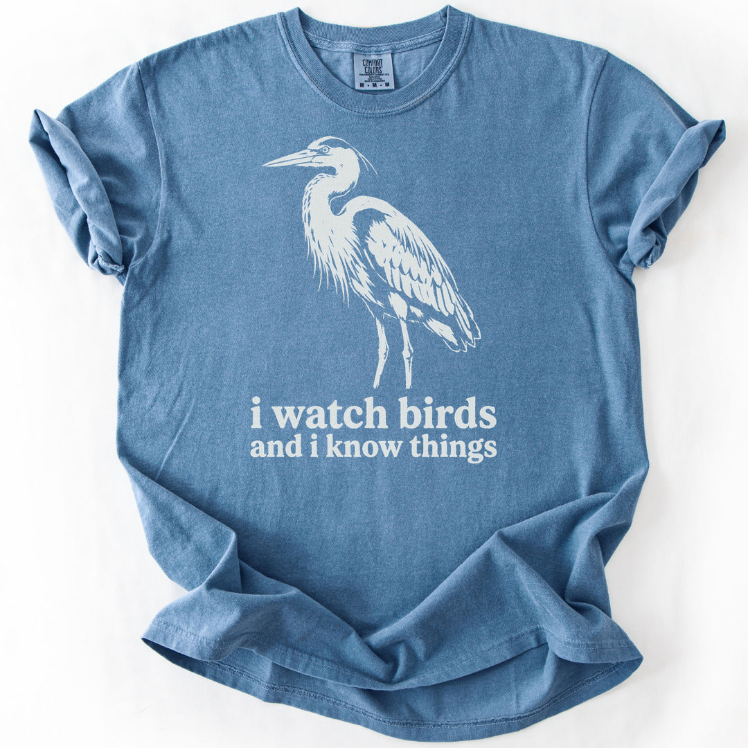 I Watch Birds and I Know Things Premium - Blue Jean