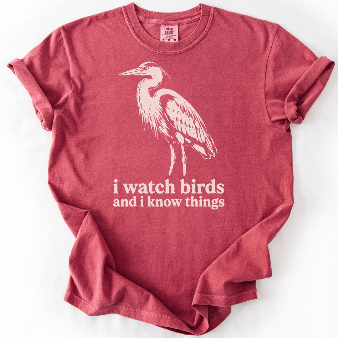I Watch Birds and I Know Things Premium - Crimson