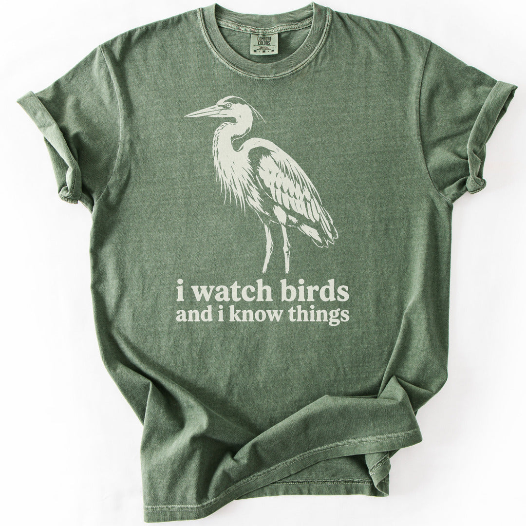 I Watch Birds and I Know Things Premium - Moss