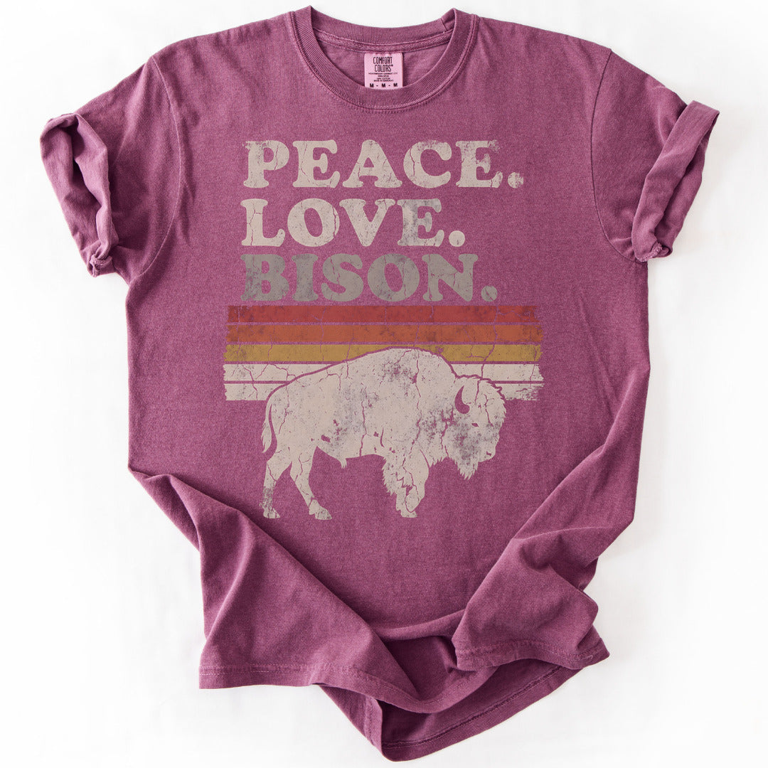 Peace. Love. Bison. Premium - Berry
