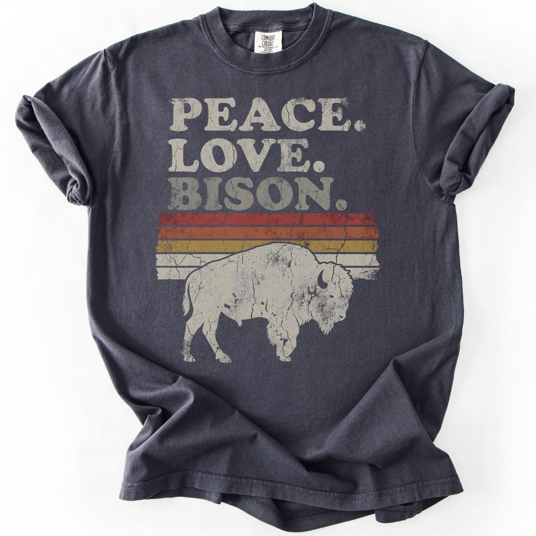 Peace. Love. Bison. Premium - Graphite