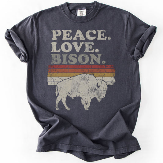 Peace. Love. Bison. Premium - Graphite