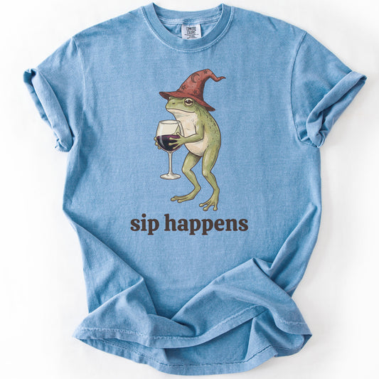 Sip Happens Premium - Washed Denim
