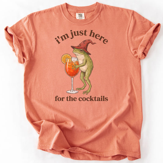 I'm Just Here for the Cocktails Premium - Terracotta