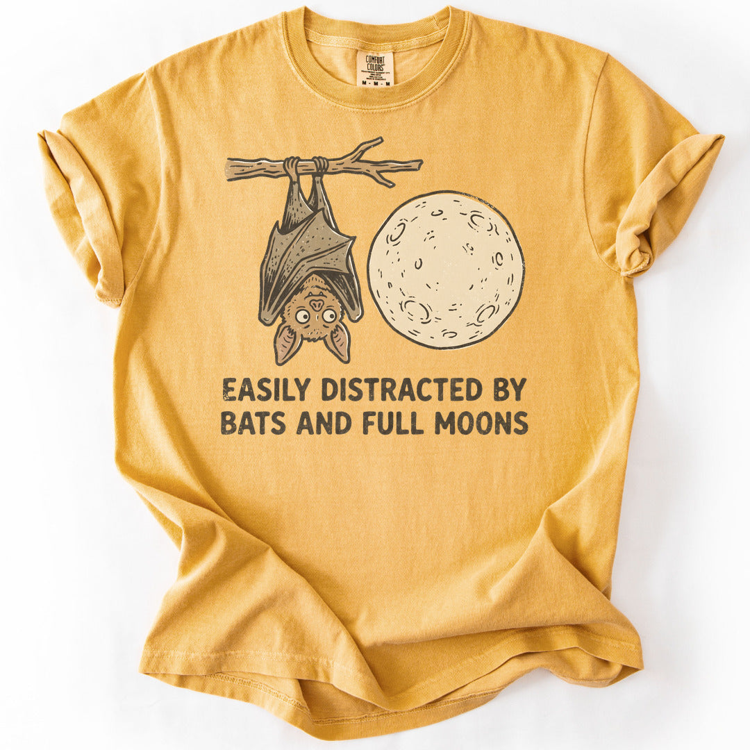Easily Distracted By Bats and Full Moons Premium - Mustard