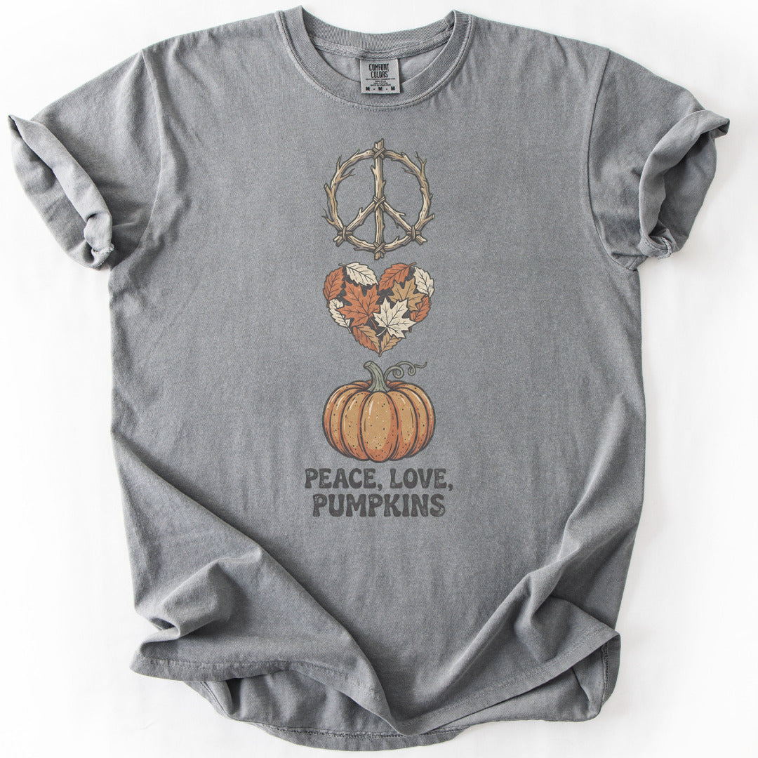 Peace, Love, Pumpkins Premium - Grey