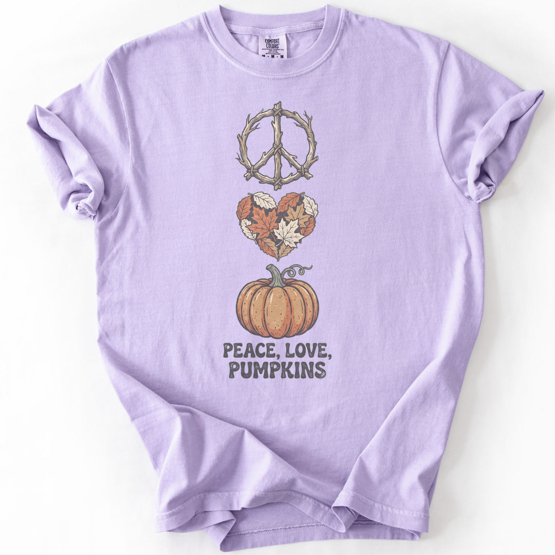 Peace, Love, Pumpkins Premium - Orchid