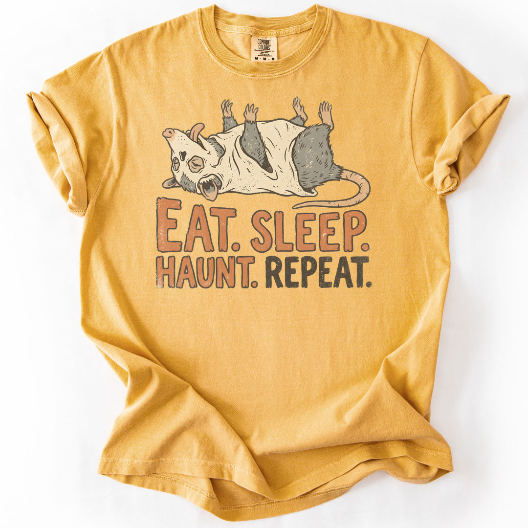 Eat Sleep Haunt Repeat Premium - Mustard