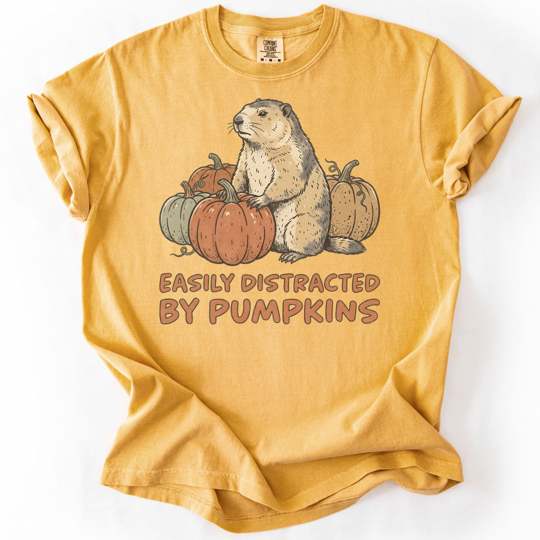 Easily Distracted by Pumpkins Premium - Mustard