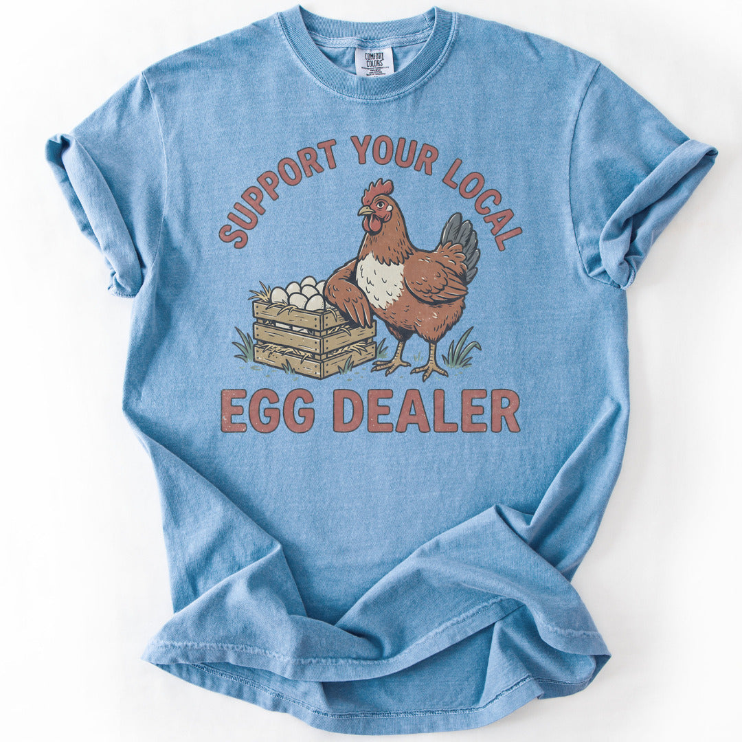 Support Your Local Egg Dealer Premium - Washed Denim