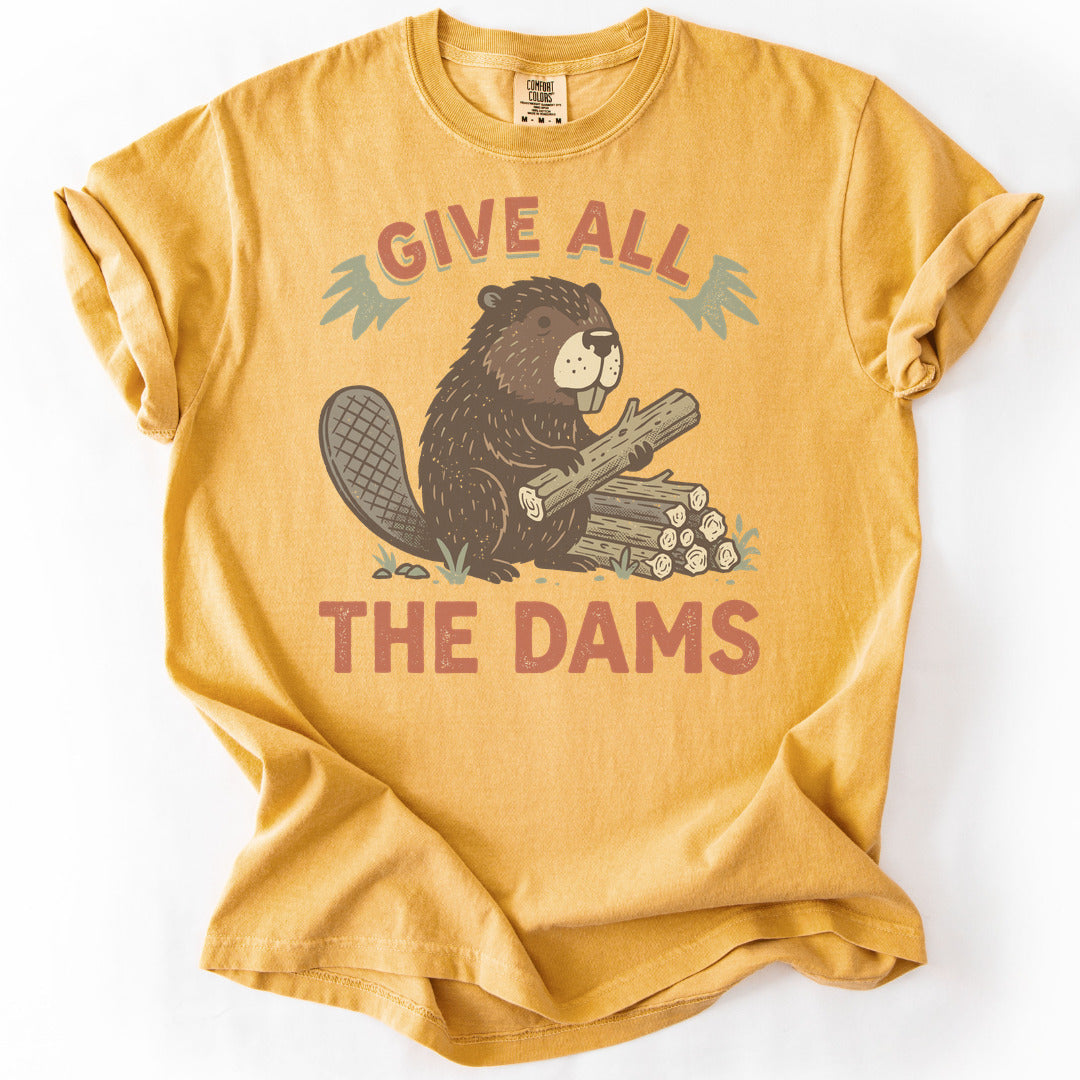 Give All The Dams Premium - Mustard
