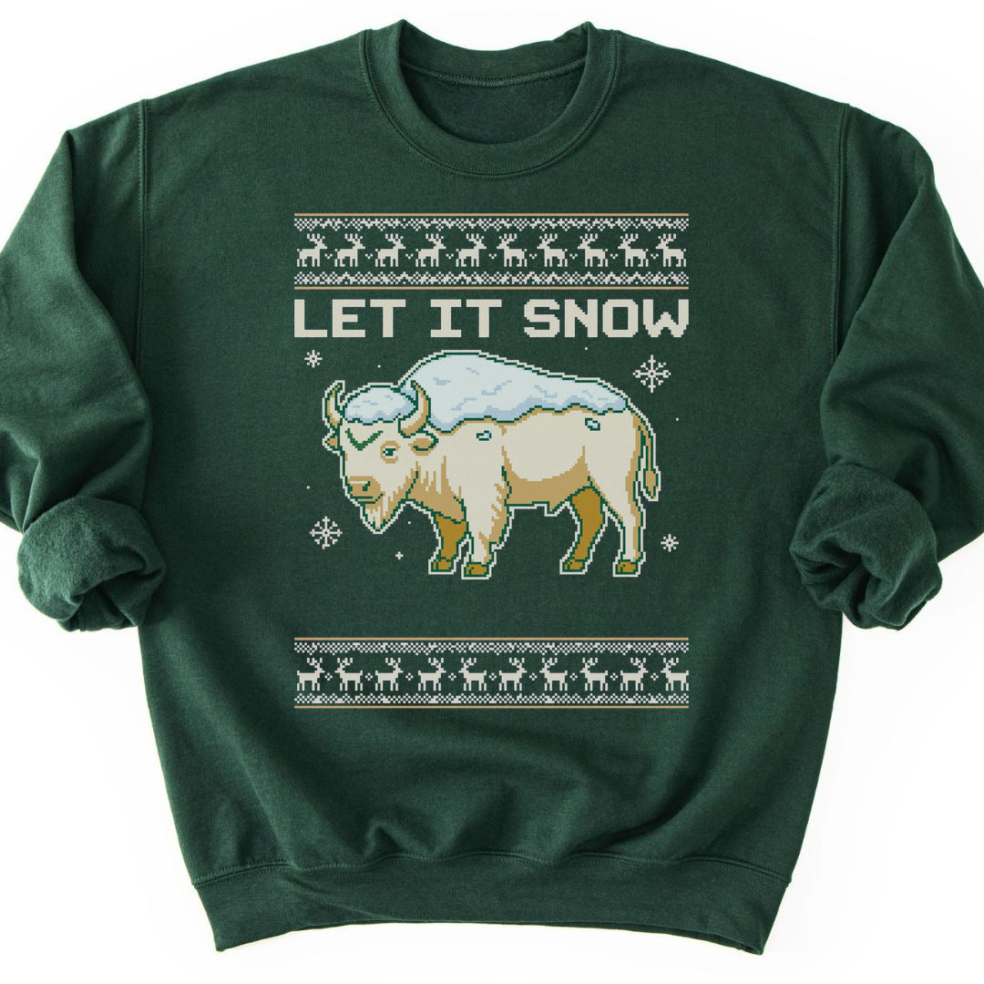 Let It Snow Sweatshirt - Forest Green