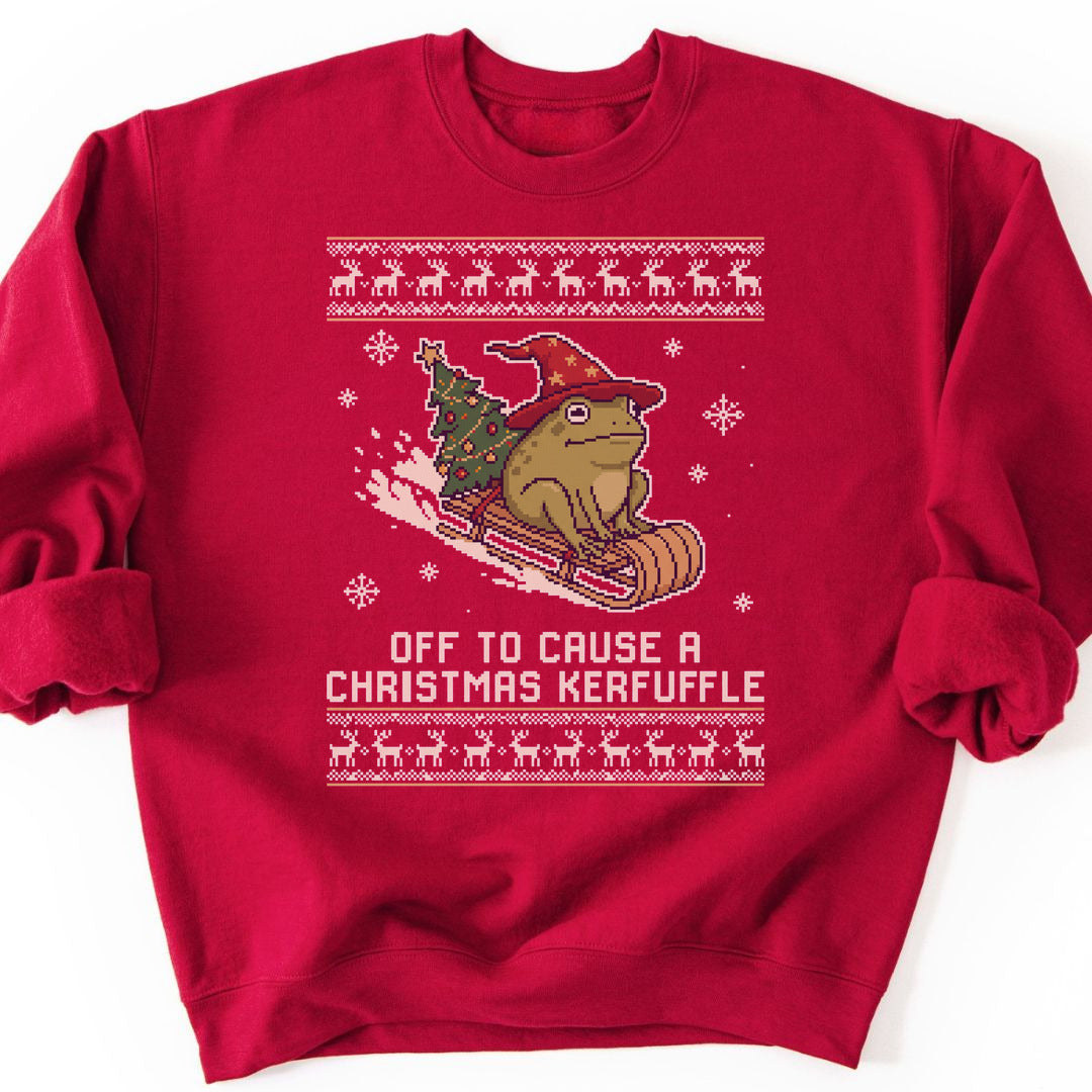 Christmas Kerfuffle Sweatshirt - Cardinal Red