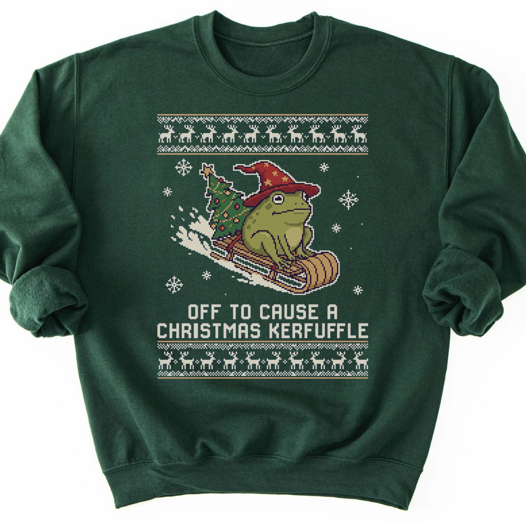 Christmas Kerfuffle Sweatshirt - Forest Green