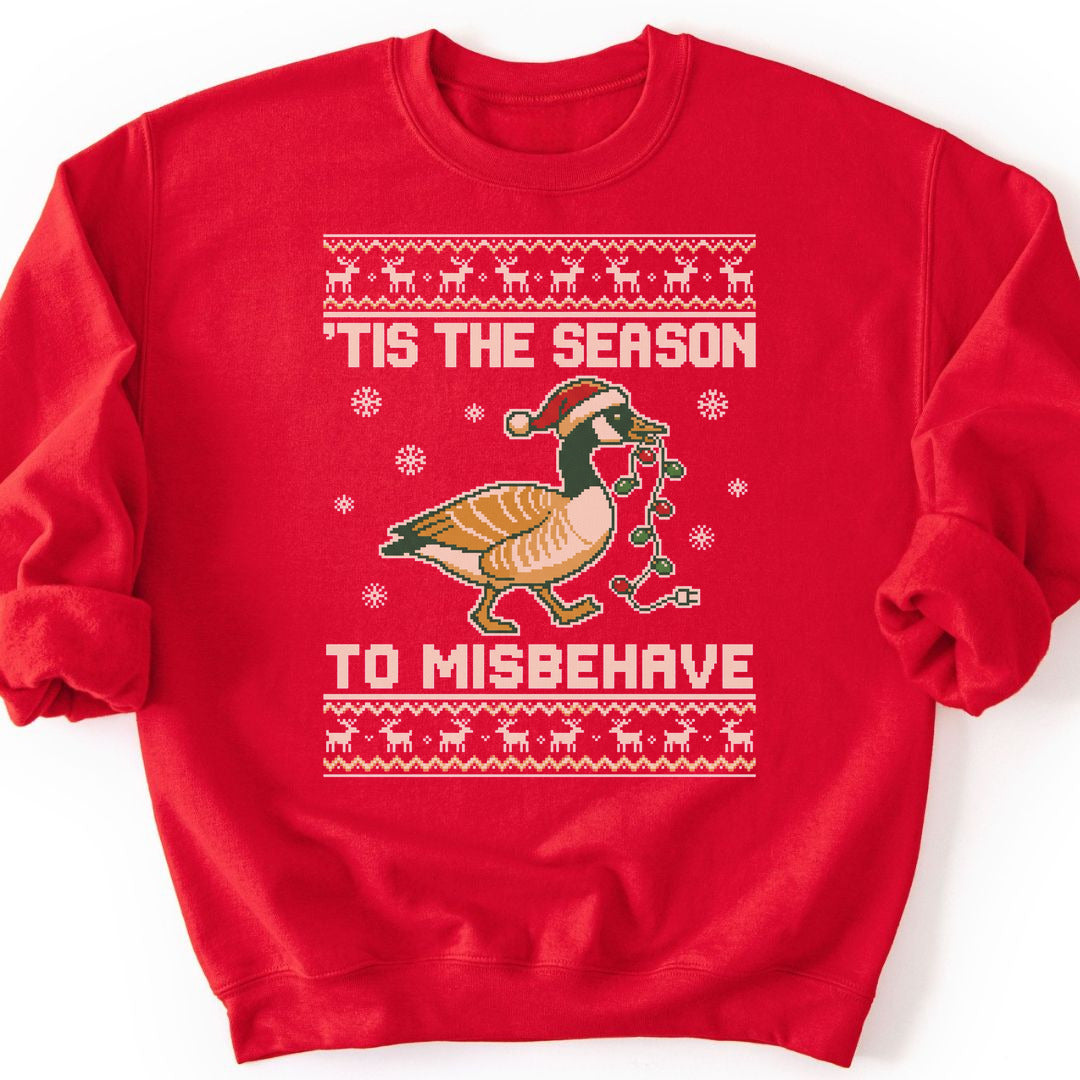 Misbehaving Goose Sweatshirt - Red