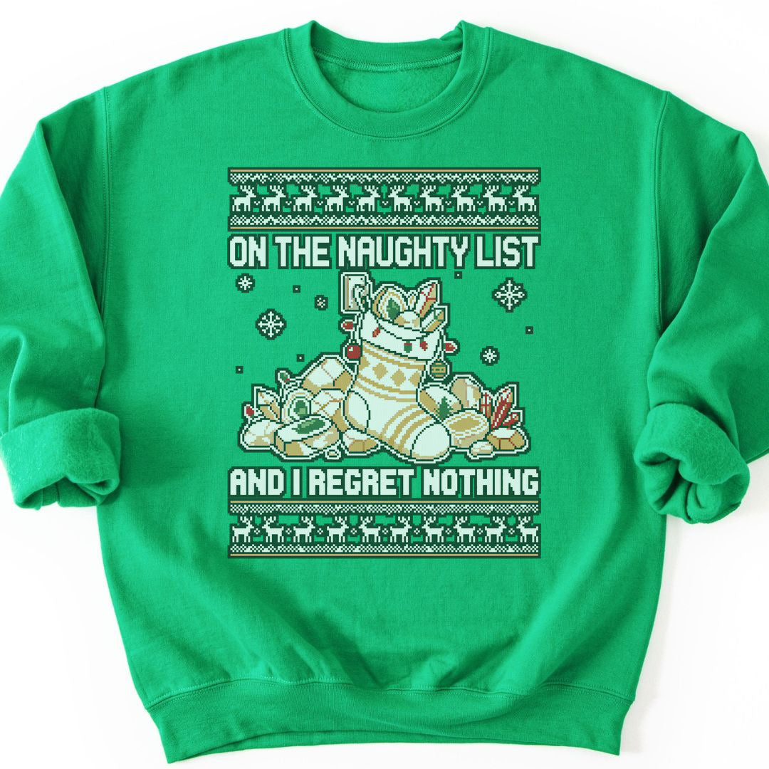 Naughty List Rocks Sweatshirt - Irish Green