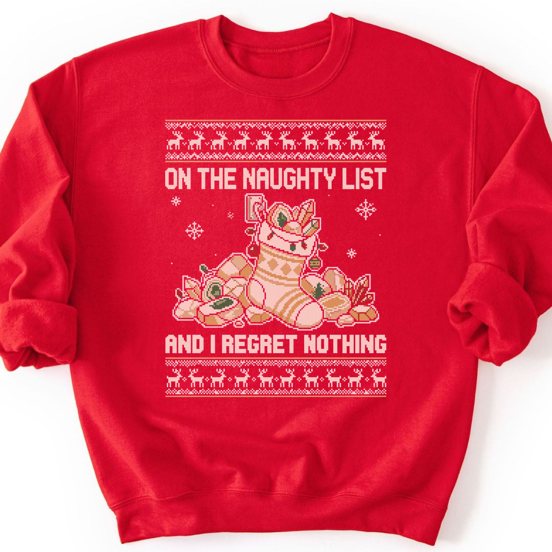 Naughty List Rocks Sweatshirt - Red