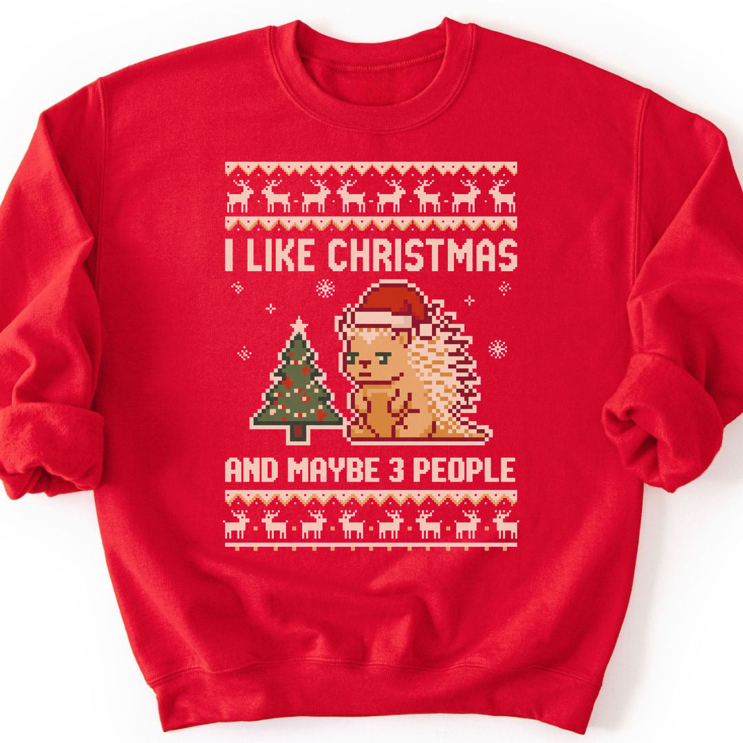 Maybe 3 People Sweatshirt - Red