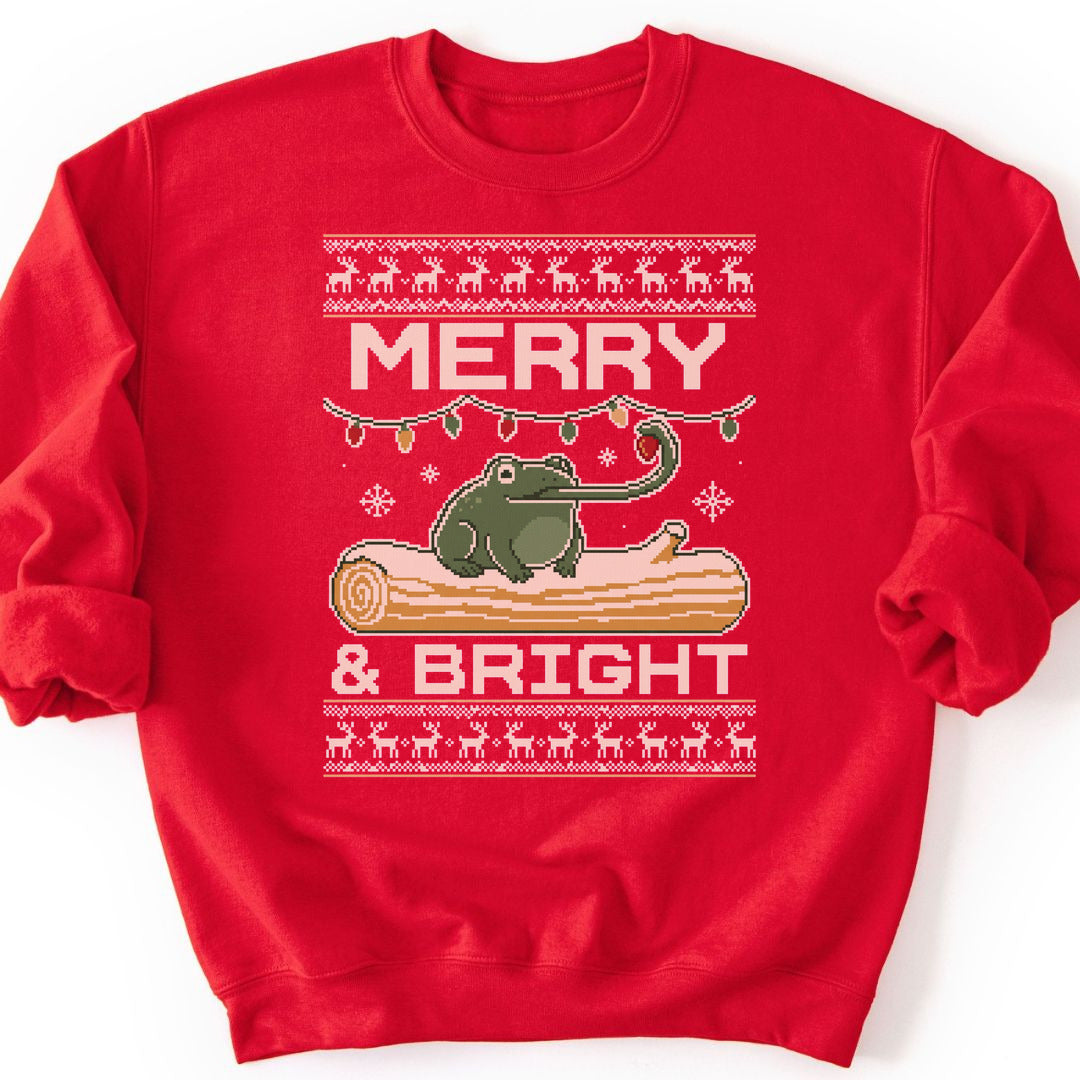 Merry & Bright Sweatshirt - Red
