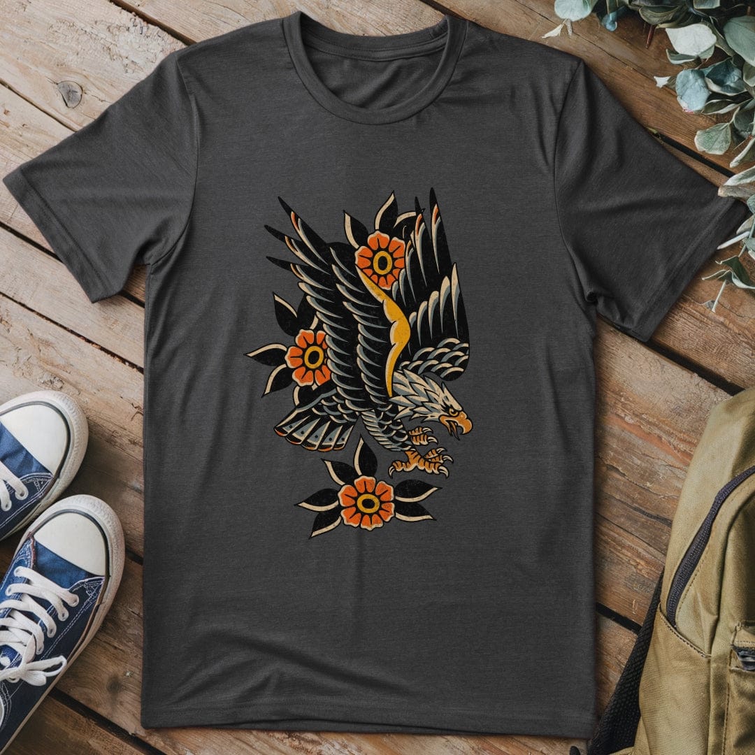 T-Shirt Dark Heather / S Flower Eagle T-Shirt