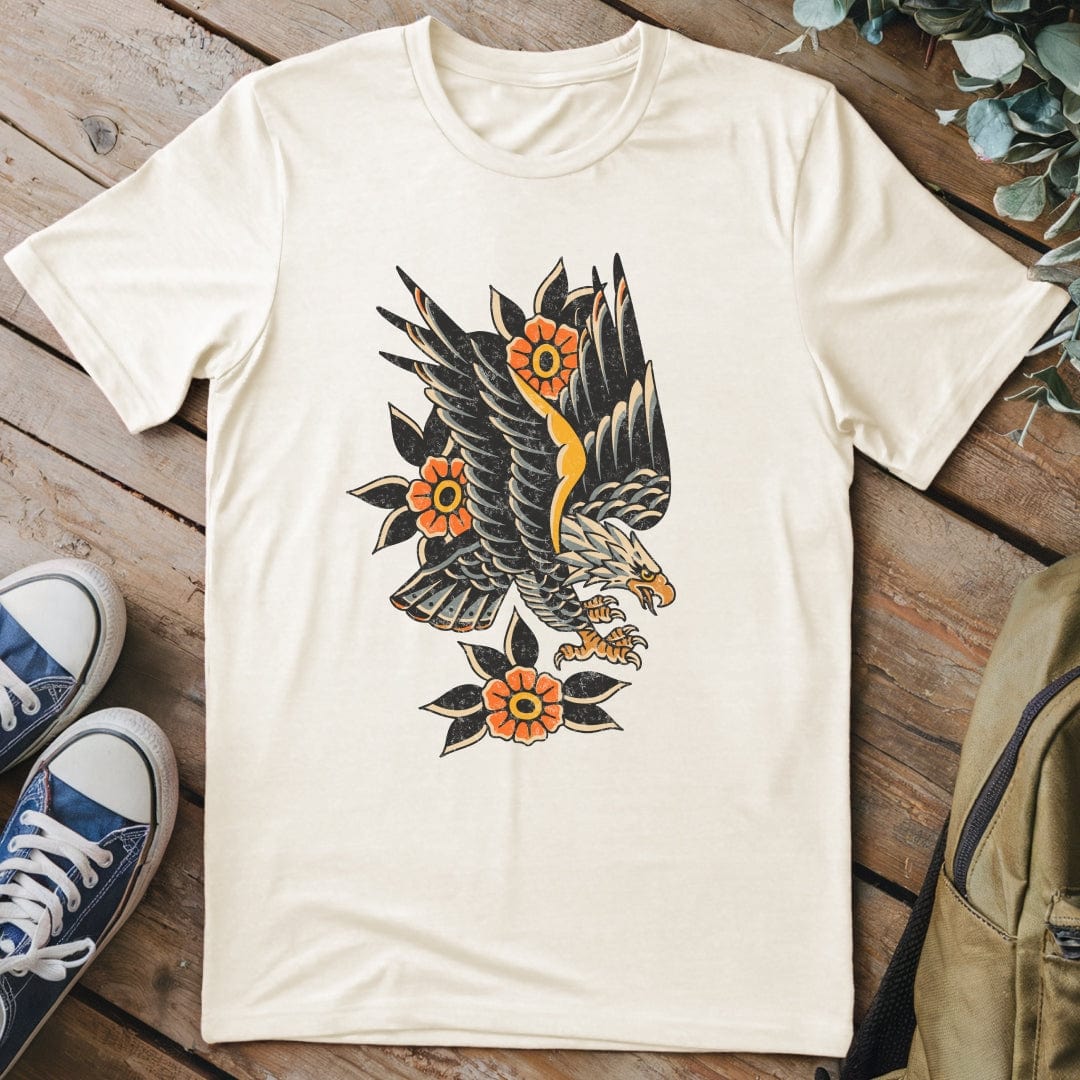 T-Shirt Natural / S Flower Eagle T-Shirt