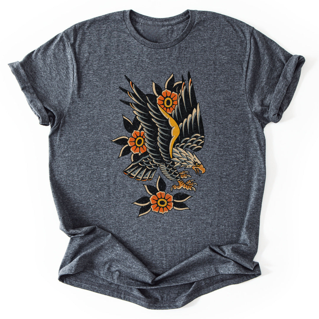 T-Shirt Dark Heather / S Flower Eagle T-Shirt