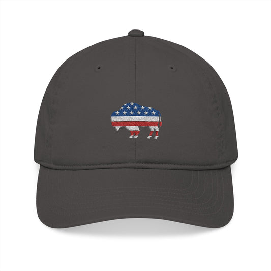 Hats Charcoal Organic Baseball Cap - Bison