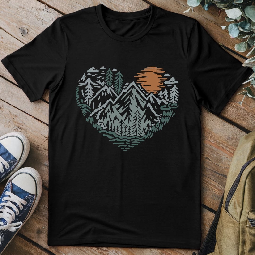 T-Shirt Black / S Mountain Heart T-Shirt