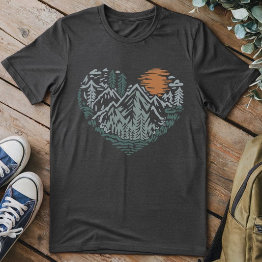 T-Shirt Dark Heather / S Mountain Heart T-Shirt