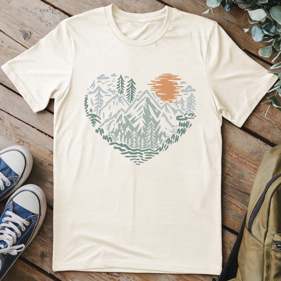 T-Shirt Natural / S Mountain Heart T-Shirt
