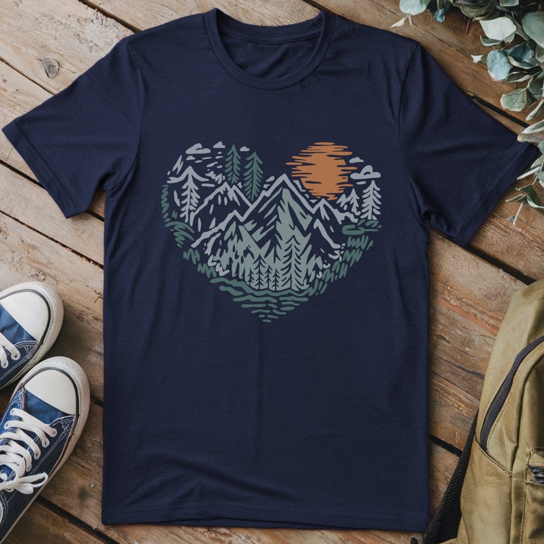 T-Shirt Navy / S Mountain Heart T-Shirt
