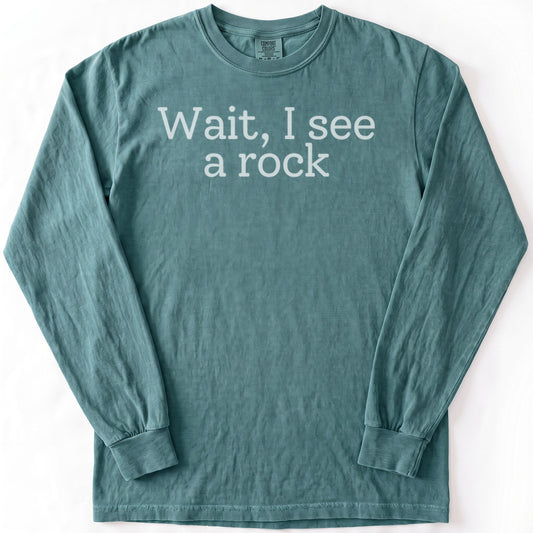 Wait, I see a rock Premium LS - Comfort Colors garment-dyed long sleeve in Blue Spruce from Summit Soul