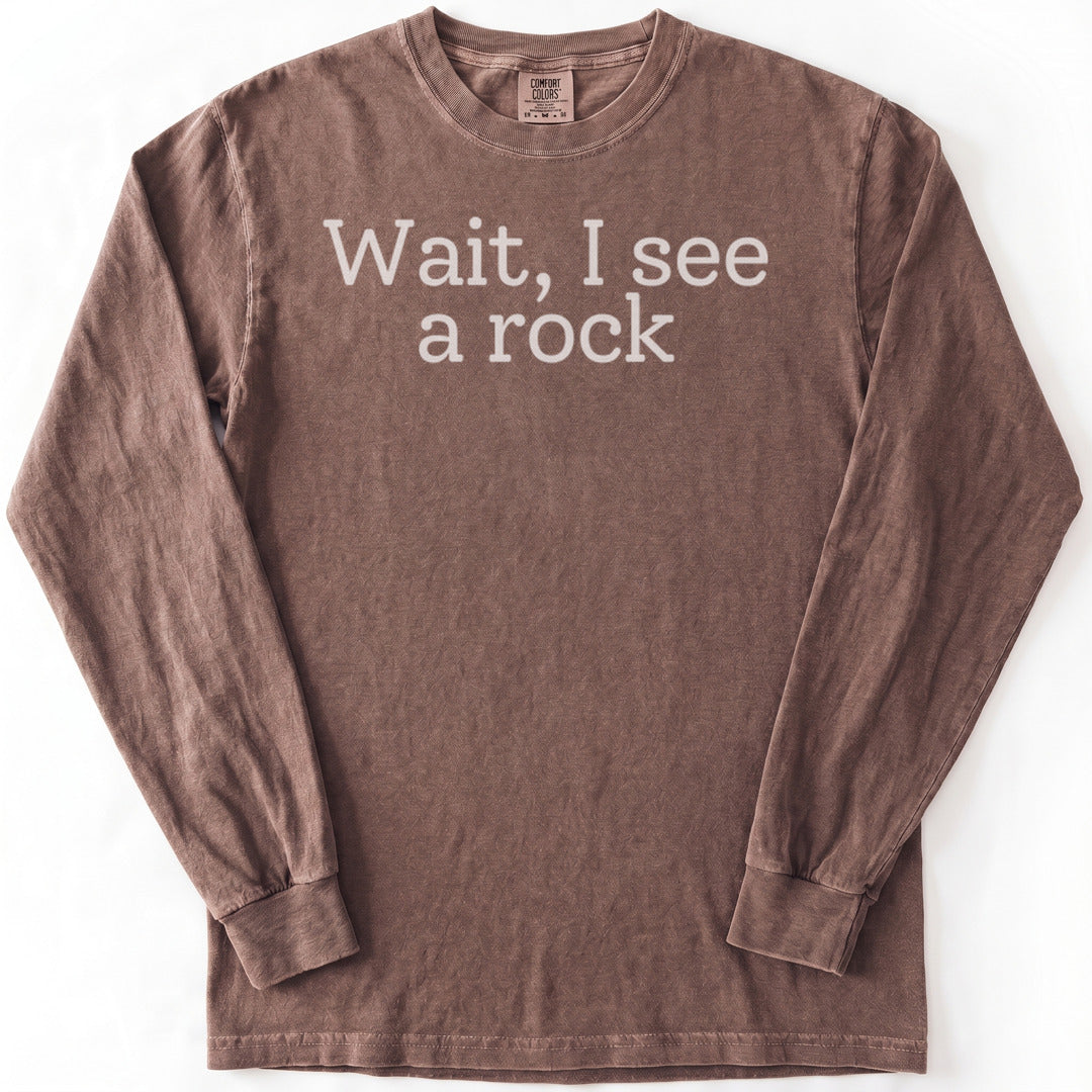 Wait, I see a rock Premium LS - Comfort Colors garment-dyed long sleeve in Espresso from Summit Soul