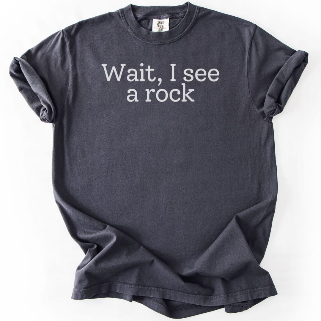 T-Shirt Graphite / S Wait, I see a rock Premium