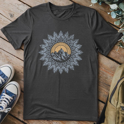 T-Shirt Dark Heather / S Mountain Mandala T-Shirt
