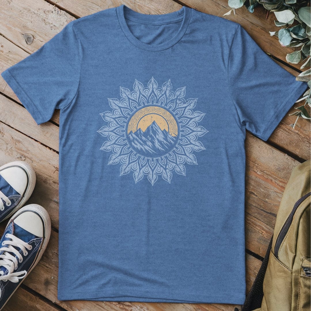 T-Shirt Heather Indigo / S Mountain Mandala T-Shirt