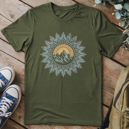 T-Shirt Military Green / S Mountain Mandala T-Shirt