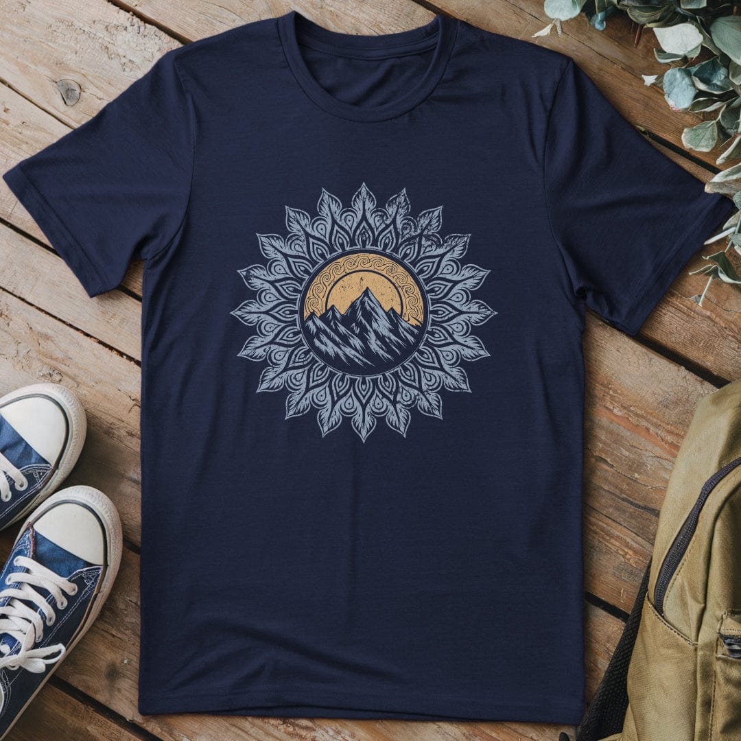 T-Shirt Navy / S Mountain Mandala T-Shirt