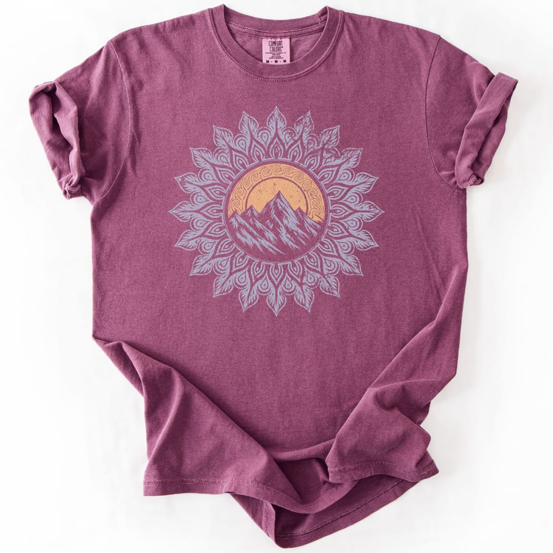 T-Shirt Berry / S Mountain Mandala Premium