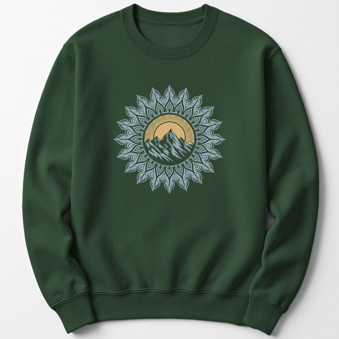 Sweatshirt Forest Green / S Mountain Mandala Sweatshirt